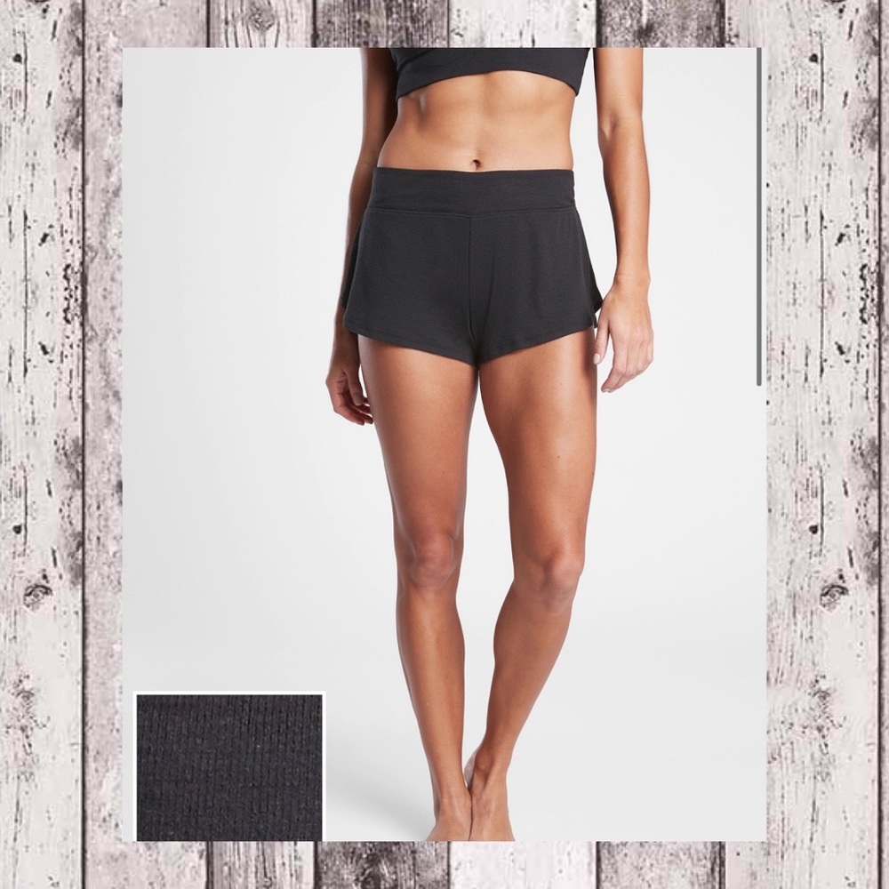 ATHLETA WELL RESTED RIB SLEEP SLEEP SHORT IN BLACK NWT and NWOT